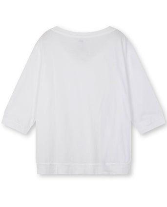 T-shirt met 3/4 mouwen van katoen T-shirt met 3/4 mouwen van katoen