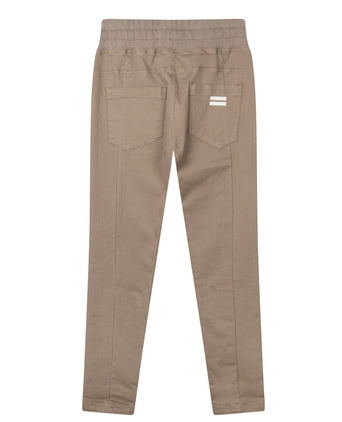 Front women banana jeans tapered fit with low crotch in the color dark safari green