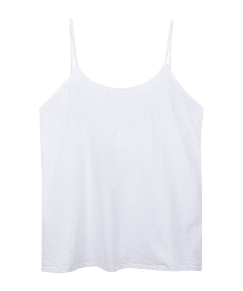 Front women adjustable strappy top in jersey with tie closure at the back in the color white