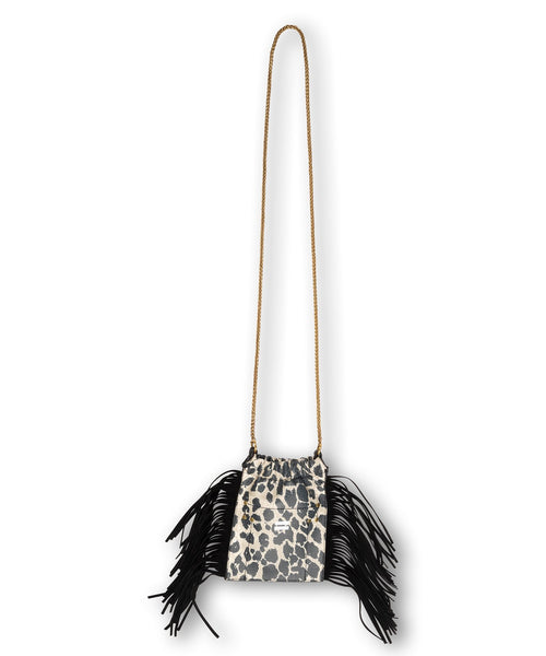 Women bag fringe leopard